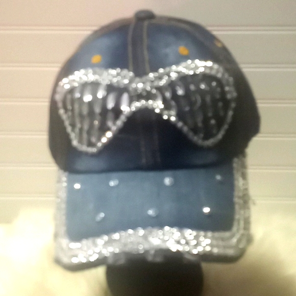Sunglass Bling 💎 Denim Baseball Cap - Picture 12 of 12